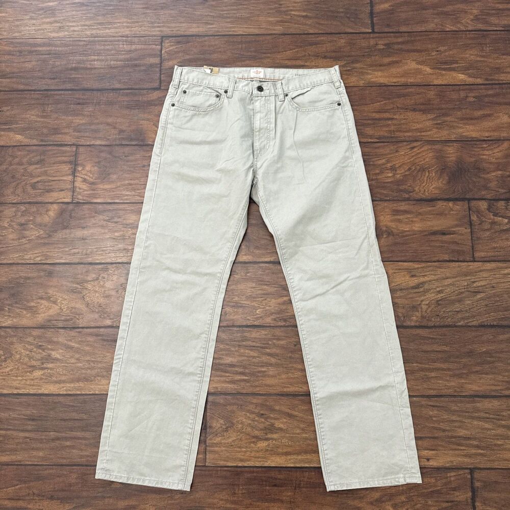 NWT Men's Dockers Khaki Straight Fit Flat Front Pants 34x30 Cotton